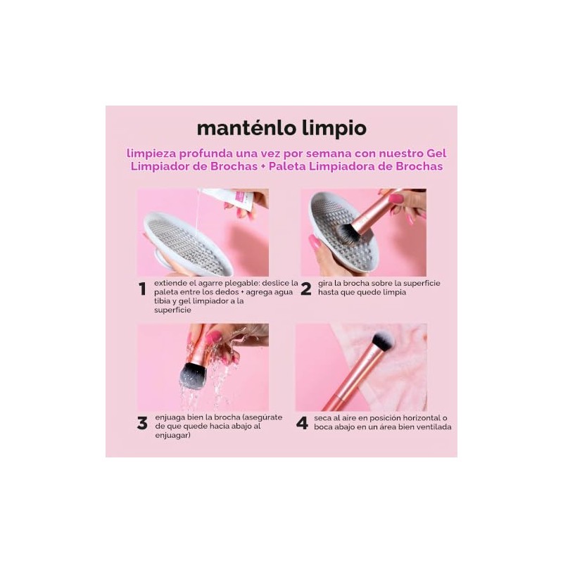 Real Techniques Merry Must-Haves - Juego de 4 brochas y