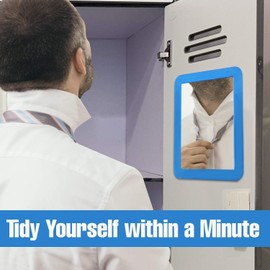 MIHAGUTY Magnetic Locker Mirror,5" x 7" Small Mirrors for Locker with Magnetic Backing,Real Glass Mirrors for School Locker, Bathroom,Workshop Toolbox,Locker Accessory, Office, Home (Hot Pink)