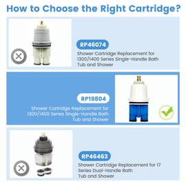 RP19804 Pressure Blance Shower Cartridge Assembly Replacement for 1300/1400 Series Tub and Shower, Fits Select Monitor Valves 1 PCS