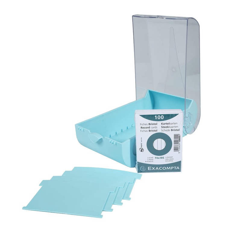 Exacompta Bunnybox 5346323D Flashcard File Pastel Green DIN A7 Landscape