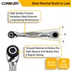 CONQUER Mini Combo Dual Ratchet Wrench with 1/4" Square Drive