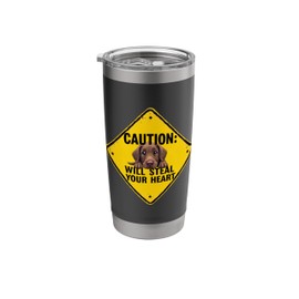 Caution Sign German Shorthaired Dog Funny Gift Pointer Puppy Stainless Steel Insulated Tumbler