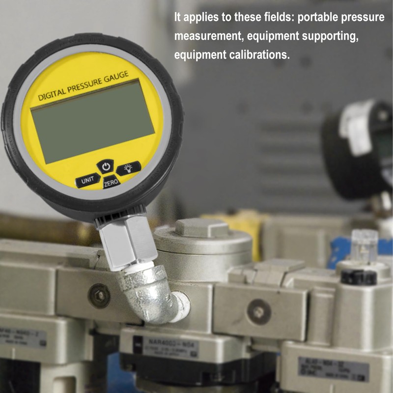 Digital Hydraulic Pressure Gauge 10000 PSI/700BAR with 1/4-Inch NPT Connector,