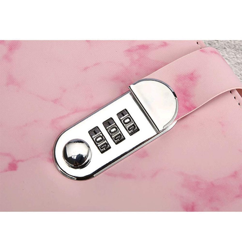 POWERTOOL Password Lock Journal Notebook, 1pc PU Password Notebook A5