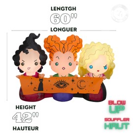 Gemmy 220556 Hocus Pocus Sisters Inflatable, Multi