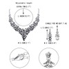 Ever Faith Women's Crystal Bridal Banquet Floral Leaf Teardrop Necklace