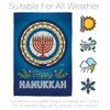 Hanukkah Wall Art Chanukah Gifts Home Decor Banner Room Flag