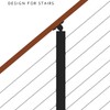 Senmit Cable Railing Post for Steps - Stainless Steel Square