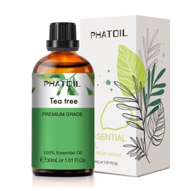 PHATOIL 1.01FL.Oz Tea Tree Essential Oil, for Aromatherapy Diffusers, Humidifiers, Great for DIY Candle and Soap Making, Gift for Friend(30ML)