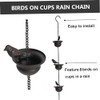 Gutter Rain Chains Rain Catcher Chain 7.8ft Mobile Birds On