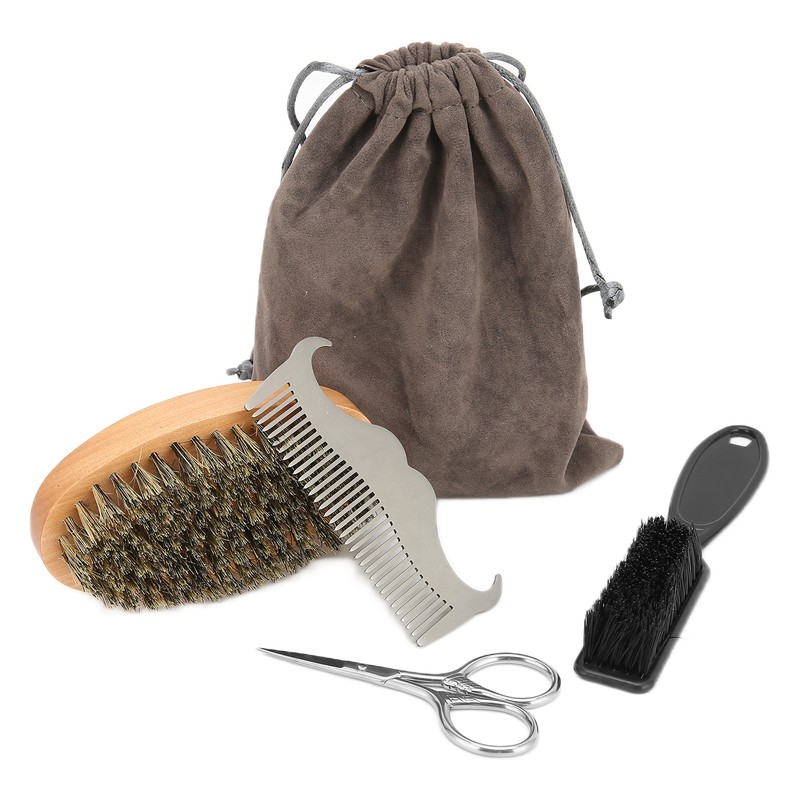 Beard Care Kit Retro Durable Portable Lightweight Beard Trimming Kit