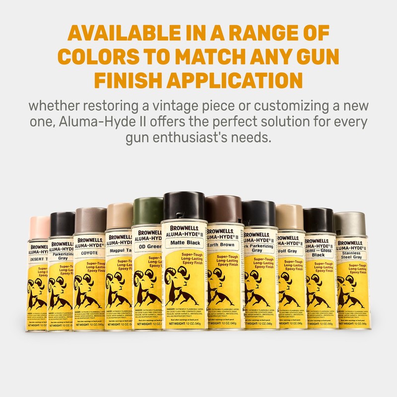 Brownells Aluma-Hyde II Epoxy Based Firearm Finish Spray Coating Protection