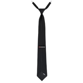 DESERMO Adjustable security tie black with elastic band, safety tie with pre-tied knots, tie for safety, service and catering, black