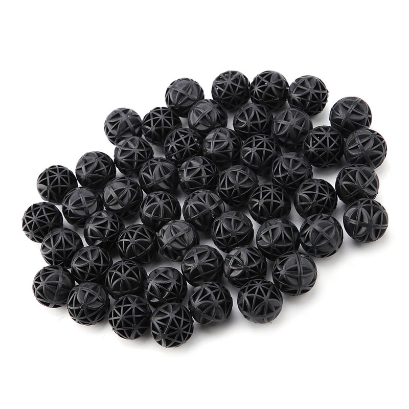 Zerodis 50Pcs Aquarium Filter, Bio Balls Filter Media Bio Porous