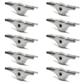 MroMax 10Pcs 23mm/0.91" Dia Screen Door Rollers Nylon White Sliding Wheel Electroplating Sliding Wheel with Stainless Steel Shell for Garage Screen Door