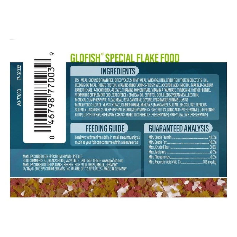 GloFish Special Flake Dry Fish Food for Brightness, 1.59 Oz