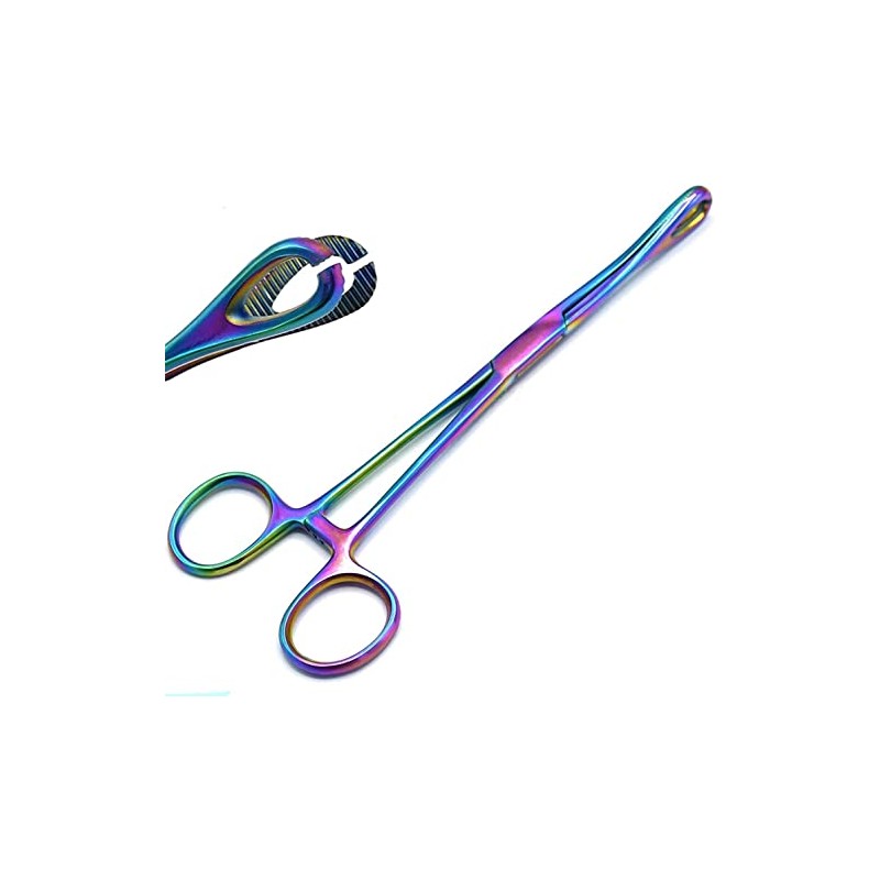AAProTools 7" Slotted Locking Foerster Sponge Forceps Multi Titanium