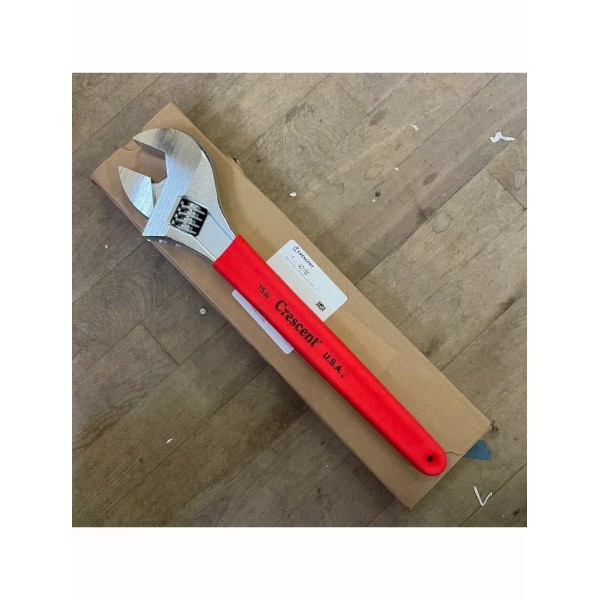 Crescent "MADE IN USA" 15" Adjustable Wrench Chrome Dipped Handle