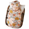 DRESHOW BQUBO Newborn Floral Receiving Blankets Newborn Baby Swaddling with