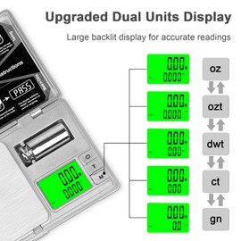 Fuzion Gram Scale CASH-200 Digital Pocket Scale, 0.01g Digital Grams Scale, Jewelry Scale, Small Food Scale Mini Gram Scale with Dual Display, Compact Size, Calibration Weight