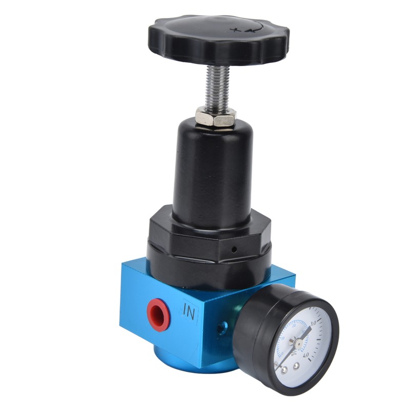 Air Pressure Regulator Miniature Pneumatic Reducing Valve Regulating Control GaugeQTYH‑08