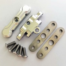 Aluminum Front Lower Arm Tie Bar Mount Suspension Pin Retainer Silver for Traxxas 1/10 MAXX 8916 8926