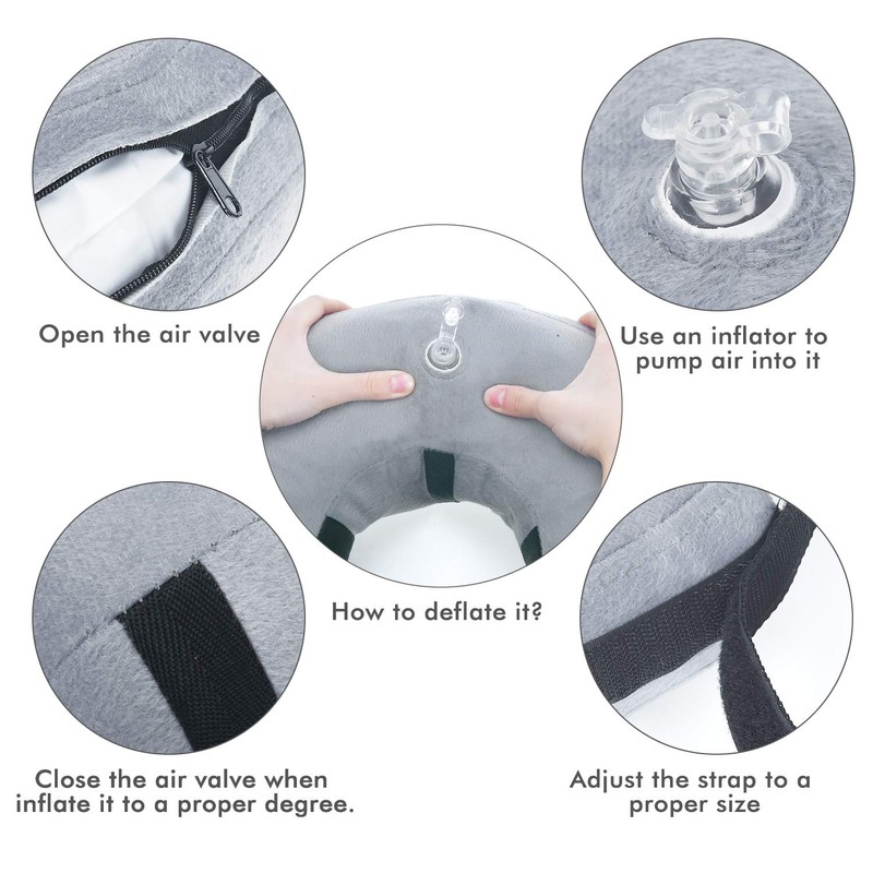 BENCMATE Protective Inflatable Collar for Dogs and Cats - Soft