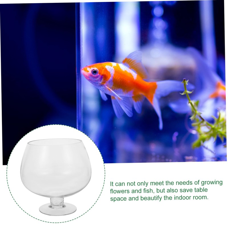Kisangel Transparent Aquarium Tank Multi Function Betta Goldfish Desktop Decor
