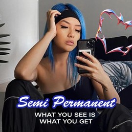 BRITE Vegan Instant Color - Semi-Permanent Hair Color, Nourishing Formula Lasts 5-30 Washes - Perfect for Pre-Lightened & Blonde Hair - Temporary Dye for Women & Men (Pastel Blue, 3.38 Fl Oz)