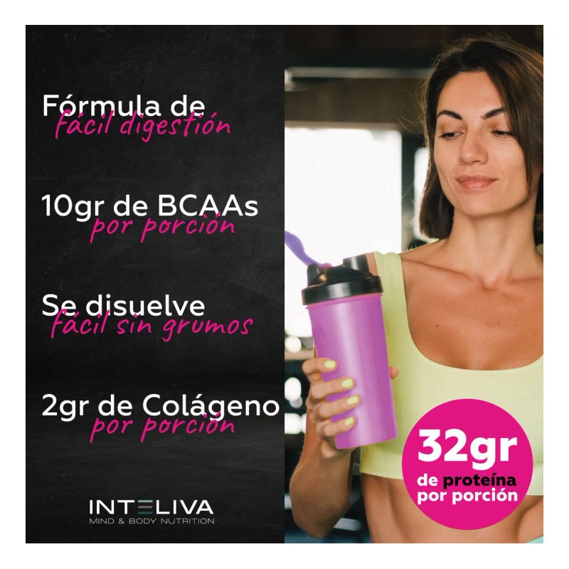 Proteína Zero Carbs Con Colágeno Hidrolizado Sabor Vainilla Francesa INTELIVA