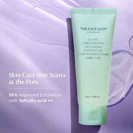 The Face Shop Tea Tree - Limpiador Facial Coreano Gel Clarificador de Poros Anti-Acné Con AHA, BHA, PHA y Extracto de Árbol de Té para Control de Sebo Skincare K-Beauty