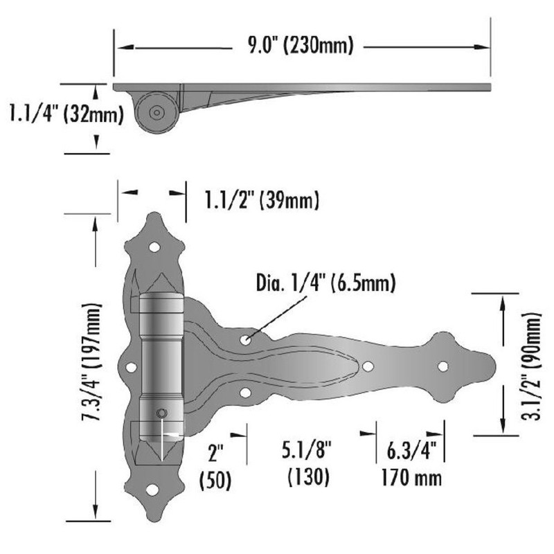 National Hardware N346-200 V6220 TruClose Decorative Spring T Hinge in