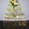 Modixun Gold Table Runner, Ultra Long Glitter Metallic Foil Thin