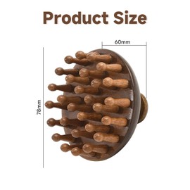 1 Stück Runder Massagekamm, Holzkamm, Haarmassagekamm, Manuelles Massagewerkzeug, Kreativer Kamm.