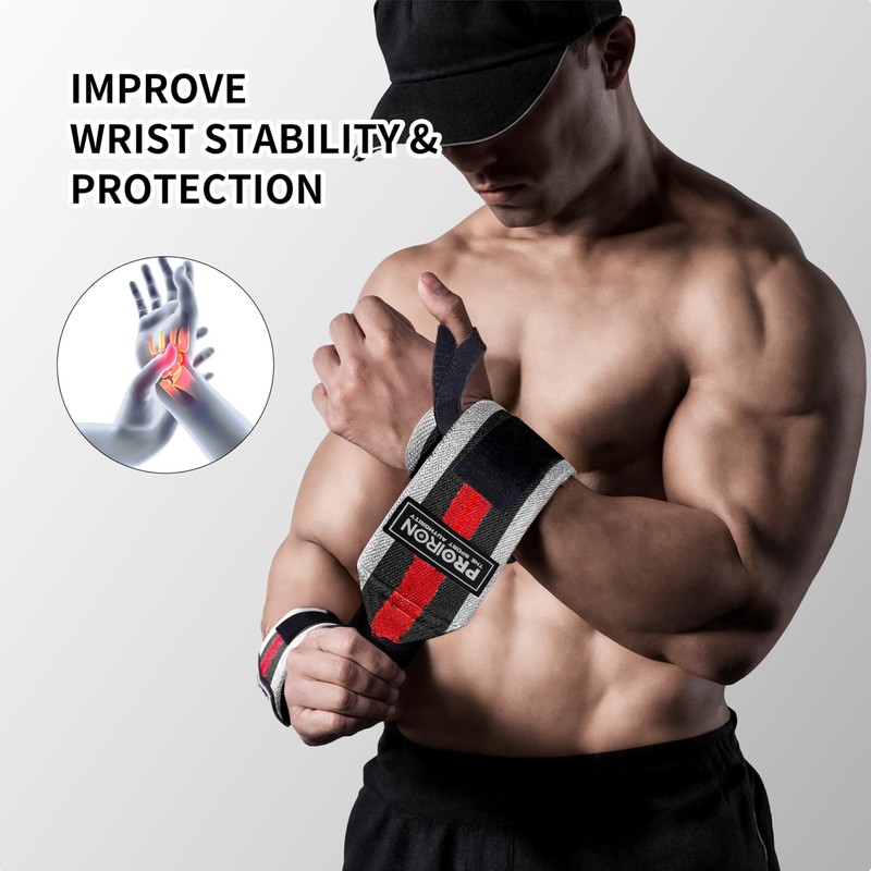 PROIRON Wrist Bandages Gym Lifting Straps Lifting Straps Strength Training