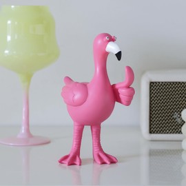 ZXFINTV Funny Pink Flamingo Home Decor, Quirky Center Desk Office Desk Modern Sculpture, Funny Birthday Christmas Housewarming Gifts