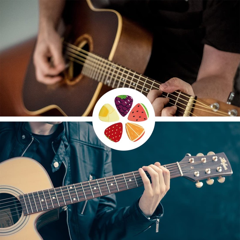 Pack of 10 Fruit Pattern Guitar Picks for Acoustic Guitar,