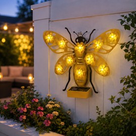 Solar Butterfly Wall Light for Outdoor Decor – LED Garden Accent Lamp for Fence, Patio, Yard & Holiday Display