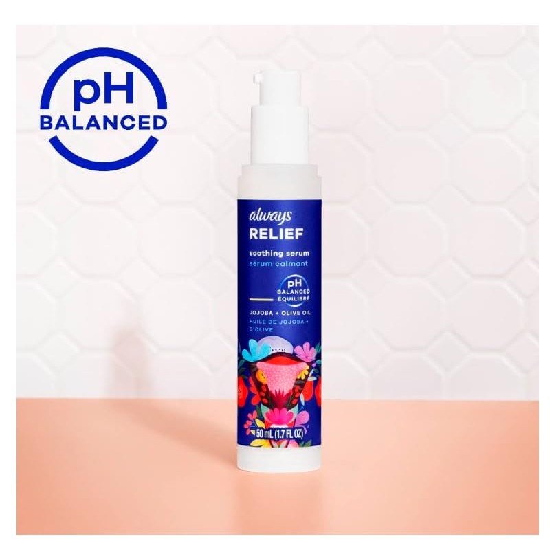 Always Relief pH Balanced Soothing Serum with Jojoba and Olive