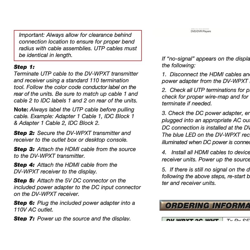 Generic HDMI HD Extender Wall Plate Set Transmitter & Receiver