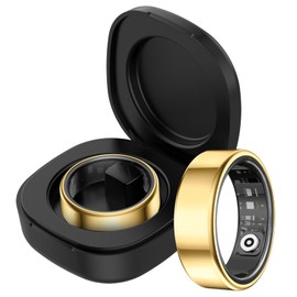 Yeforu Smart Ring for Men Women Fitness Ring Heart Rate Sleep Tracker Step Counter Pedometer Sports Ring Fashion Fitness Tracker Ring with Charging Case Smart Rings for Android iOS Phones