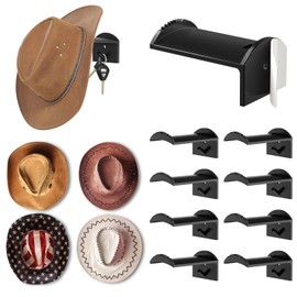 qiaofei Cowboy Hat Holder & Organizer – 3.0IN Wide with Anti-Slip Serrated Design for Secure Hat Storage – Easy Installation for Wall or Door – Perfect for Hat Organization and Storage