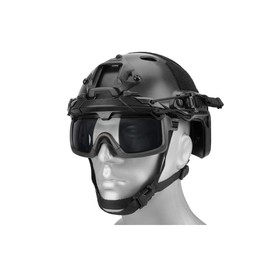 Lancer Tactical Safety Goggle for Bump Type Helmet (Helmet Not Included) (Black Frame/Smoke Lens)