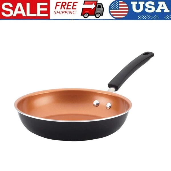 Unbranded 10" Easy Clean Non-Stick Frying Pan Skillet with Double-riveted