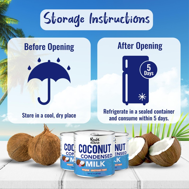 Sweetened condensed coconut milk (6 cans) vegan coconut condensed milk