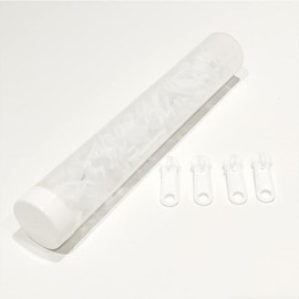 Zipper Sliders Free 72 Pieces/Tube, Plastic Sliders for Sewing and Repair Zippers, Zipper Puller, White Sliders #3, (3#, 101)