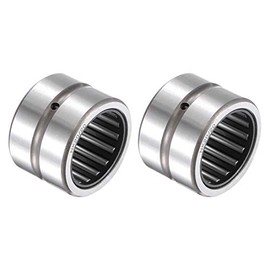 sourcing map NK20/20 Needle Roller Bearings 20mm x 28mm x 20mm Chrome Steel Open End 2pcs