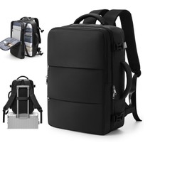 WEPLAN Travel Backpack Women's Men's Hand Luggage Backpack Travel Backpack Carry On Luggage Backpack Travel Backpack Airplane Hand Luggage Waterproof Laptop Backpack 14 Inch Black