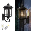 Emliviar Solar LED Wall Light Outdoor,Dusk to Dawn Solar Porch