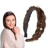 Pearl Headbands Girls Braided Hair Hoop Invisible Headband Hairpiece for